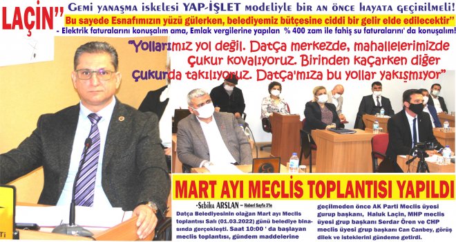 MART AYI MECLİS TOP­LAN­TI­SI YA­PIL­DI