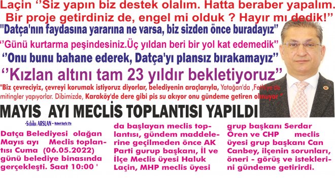 MAYIS AYI MECLİS TOP­LAN­TI­SI YA­PIL­DI