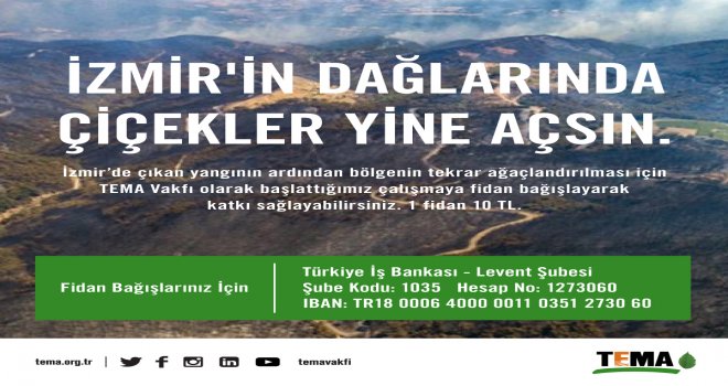 TEMA VAKFI ’’İZMİR İÇİN FİDAN BA­ĞIŞ­LA­RI­NI­ZI BEK­Lİ­YO­RUZ’’ / TÜR­Kİ­YE GU­İN­NESS RE­KOR­LAR Kİ­TA­BI'NA GİR­ME­YE HA­ZIR­LA­NI­YOR 