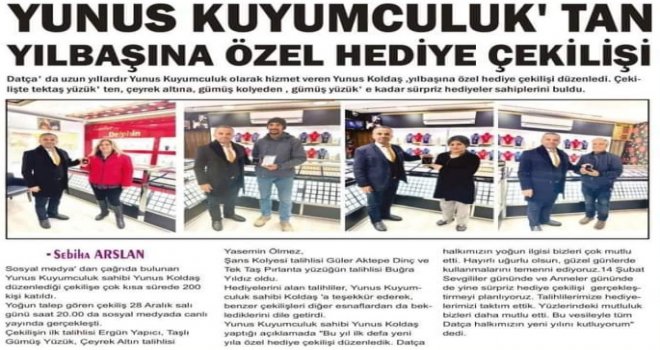 Yunus Kuyumculuk' tan yılbaşına özel hediye çekilişi